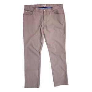 Peter Millar Stretch Chino Performance Golf Pants Khaki 5-pocket EB66 size 40x32